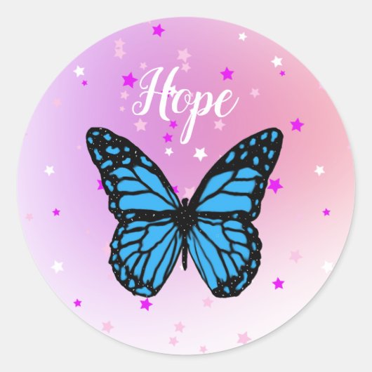 Magical butterfly runder aufkleber (Vorderseite)