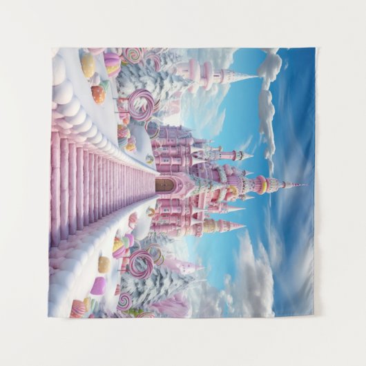 Magical Candy Castle Wandteppich (Vorderseite (Horizontal))