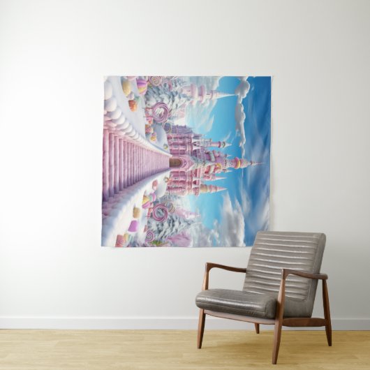 Magical Candy Castle Wandteppich (Beispiel (Horizontal))