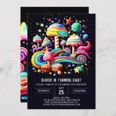 Magical Candyland Birthday Einladung (Vorne/Hinten)