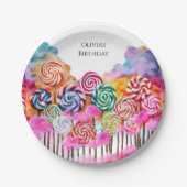 Magical Candyland Birthday Pappteller (Vorderseite)