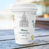 Magical Castle Cute Dragons Kids Birthday Pappbecher