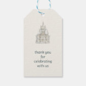 Magical Castle Niedlich Dragons Kindergeburtstag Geschenkanhänger (Rückseite)