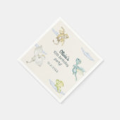 Magical Castle Niedlich Dragons Kindergeburtstag Serviette (Ecke)