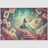 Magical Castle Path Alice In Wonderland Decoupage Seidenpapier (Vorderseite)