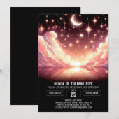 Magical Celestial Digital Geburtstag Einladung (Vorne/Hinten)