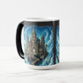 Magical Celestial Floating Castle In The Clouds Verwandlungstasse (Vorderseite Links)