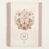 Magical Celestial Mushroom Moth Moon Boho Planer (Vorderseite)