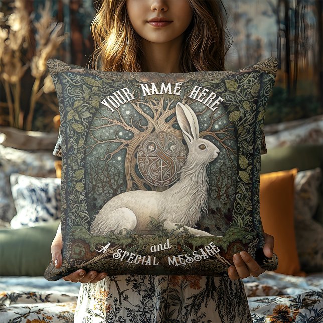Magical Celtic Hare Moonlit Bohemian Hare Kissen (Von Creator hochgeladen)