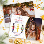 Magical Christmas Ballerina Nutcracker 2 Photo Dankeskarte<br><div class="desc">Magical Christmas Ballerina Nutcracker 2 Photo Thank You Card</div>