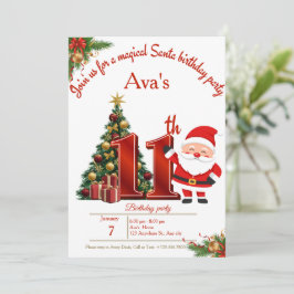Magical Christmas Birthday Card for Girls Dankeskarte
