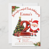 Magical Christmas Birthday Card for Girls Dankeskarte (Vorderseite)