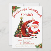 Magical Christmas Birthday Card for Girls Dankeskarte (Vorderseite)