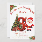 Magical Christmas Birthday Card for Girls Dankeskarte (Vorderseite)