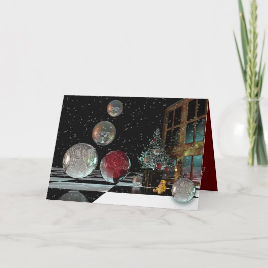 Magical Christmas card with Text Feiertagskarte (Vorderseite)