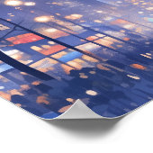 Magical Christmas City Fireworks Night Poster (Ecke)