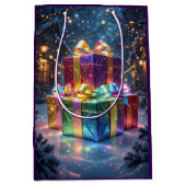 Magical Christmas Gift Bag – Luxury Festive Mittlere Geschenktüte (Vorderseite)