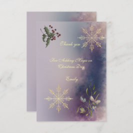 Magical Christmas Glow Birthday Thank you card  Dankeskarte
