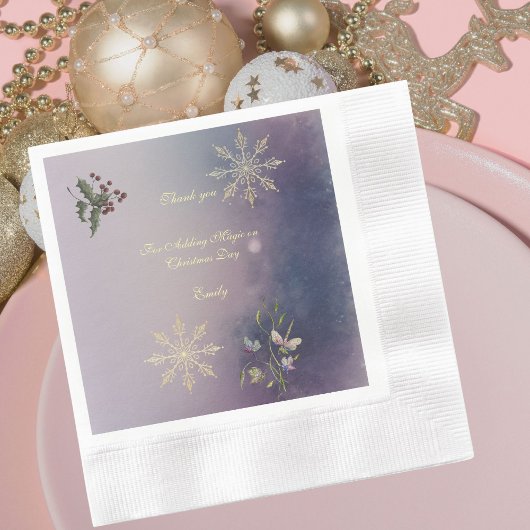 Magical Christmas Glow Christmas Birthday Napkins  Serviette