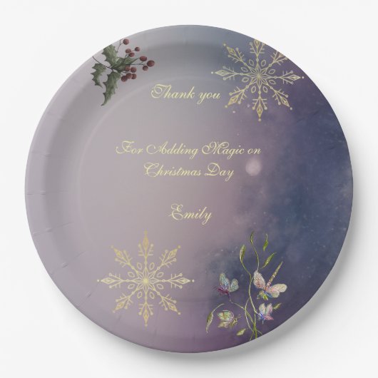 Magical Christmas Glow Christmas Birthday plates Pappteller (Vorderseite)