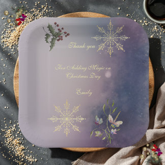 Magical Christmas Glow Christmas Birthday plates Pappteller