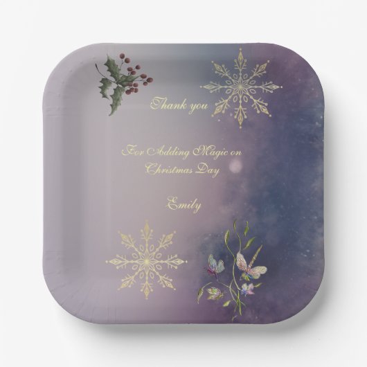 Magical Christmas Glow Christmas Birthday plates Pappteller (Vorderseite)