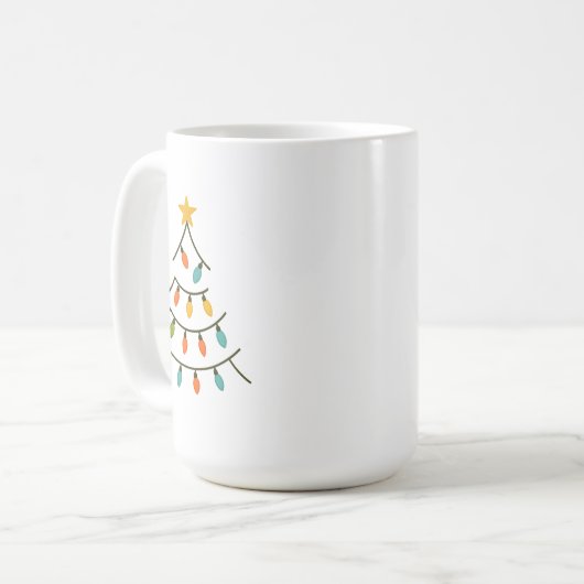 Magical Christmas Light Tree Glow Kaffeetasse (Vorderseite Links)