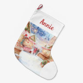 Magical Christmas Market Großer Weihnachtsstrumpf (Vorderansicht (hängend))