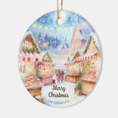 Magical Christmas Market Winter Wonderland Keramik Ornament (Links)