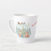 Magical Christmas Night in the Winter Forest Milchtasse (Linke Ecke)