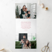 Magical Christmas Photo Collage Dreifach Gefaltete Urlaubskarte (Innenseite)