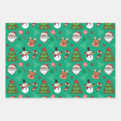 Magical Christmas – Santa, Reindeer & Snowflakes Geschenkpapier Set (Vorderseite 3)