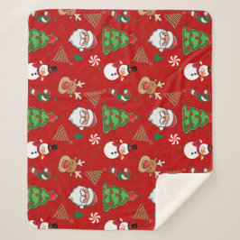 Magical Christmas – Santa, Reindeer & Snowflakes Sherpadecke