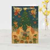 Magical Christmas Time Custom Christmas Greeting Karte (Gelbe Blume)