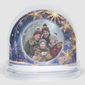 Magical Christmas time - golden snowflakes, photo Schneekugeln (Vorderseite)