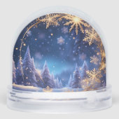 Magical Christmas time - golden snowflakes, photo Schneekugeln (Rückseite)