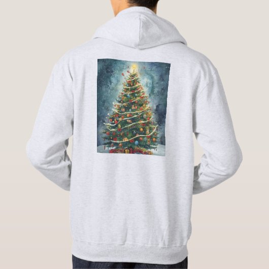 Magical Christmas Tree with Gifts Hoodie (Rückseite)