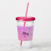 Magical color start white unicorn acryltrinkbecher (Rückseite)