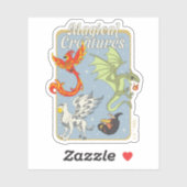 Magical Creatures Vintage Graphic Aufkleber (Blatt)