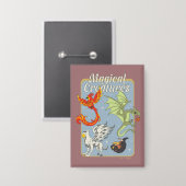 Magical Creatures Vintage Graphic Button (Vorderseite/Rückseite)
