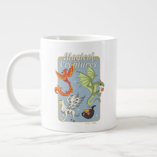 Magical Creatures Vintage Graphic Jumbo-Tasse (Links)