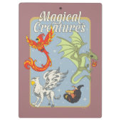 Magical Creatures Vintage Graphic Klemmbrett (Rückseite)