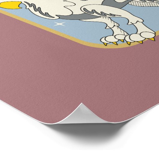 Magical Creatures Vintage Graphic Poster (Ecke)