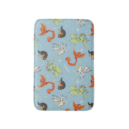 Magical Creatures Vintage Pattern Badematte (Vorderseite Vertikal)