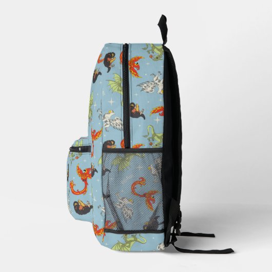 Magical Creatures Vintage Pattern Bedruckter Rucksack (Rechts)