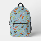 Magical Creatures Vintage Pattern Bedruckter Rucksack (Vorderseite)