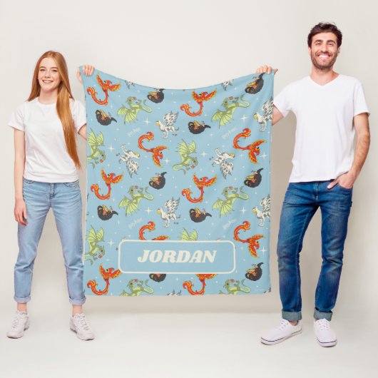 Magical Creatures Vintage Pattern Fleecedecke (Beispiel)