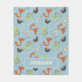 Magical Creatures Vintage Pattern Fleecedecke (Vorderseite)