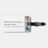 Magical Creatures Vintage Pattern Gepäckanhänger (Rückseite horizontal)