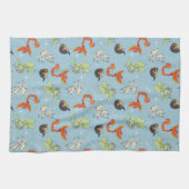 Magical Creatures Vintage Pattern Geschirrtuch (Horizontal)